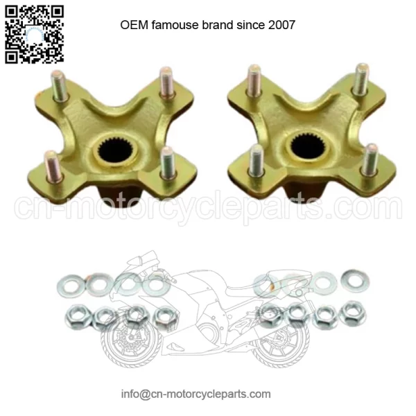 NEW 2 x REAR HUBS Honda 400EX 300EX TRX450R 4x110mm 1987-2020 + lugnuts (For: Honda)