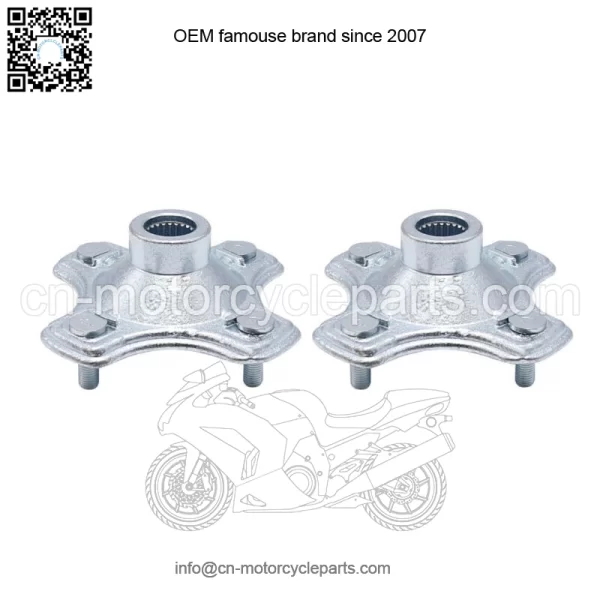 2 Pcs Rear Axle Wheel Hub w/Nut For 07-2013 Honda TRX420 FE TRX420FM Rancher 420 - Image 2