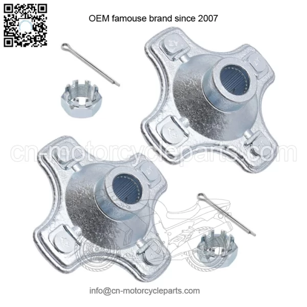 2 Pcs Rear Axle Wheel Hub w/Nut For 07-2013 Honda TRX420 FE TRX420FM Rancher 420 - Image 4