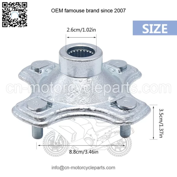 2 Pcs Rear Axle Wheel Hub w/Nut For 07-2013 Honda TRX420 FE TRX420FM Rancher 420 - Image 5