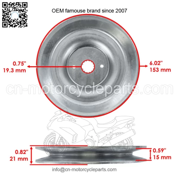 M128924 Spindle Pulley For John Deere LT133 LT155 LT160 LT166 LT170 LT180 GT225 - Image 2