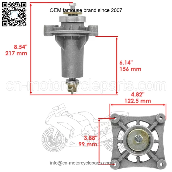 30" Deck Spindle & Blade Kit For Husqvarna RZ3016 For Poulan Pro 301ZX - Image 2