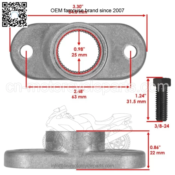912-0123 712-0123P 712-3057 1186211 12167 9360119 Blade Adapter for Troy-Bilt - Image 2