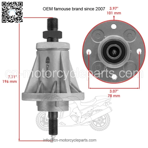 Deck Spindle & Pulley for Toro 05-36MR03 05-36MR04 36" / 05-37SC01 05-37SC02 37" - Image 2