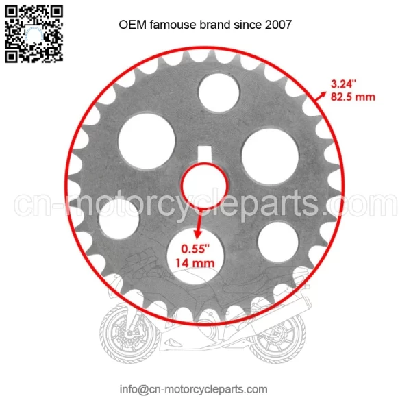 Camshaft & Tensioner w/ Chain For Yamaha Moto-4 Moto4 YFM350ER 1987-1995 - Image 3