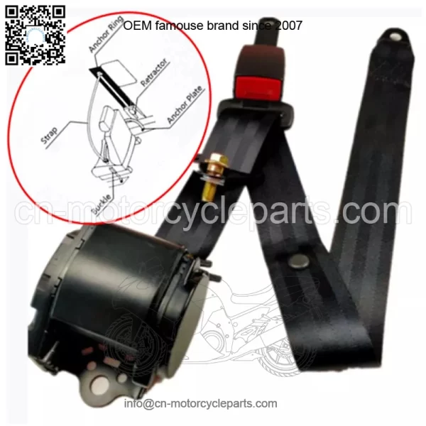 Seat Belt Universal Safety 2 Sets 3 Point Retractable Truck Strap Seatbelt AU - Image 2