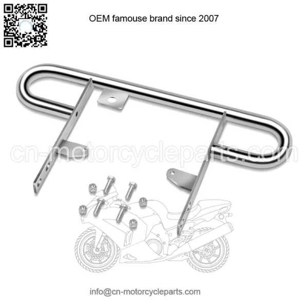 For 2004-2013 Yamaha YFZ450 ATV Rear Wide Grab Bar Bumper Chrome Carrier - Image 2