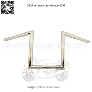 1.25" Knurl Handlebars 12" Rise Chrome Harddrive 21-356