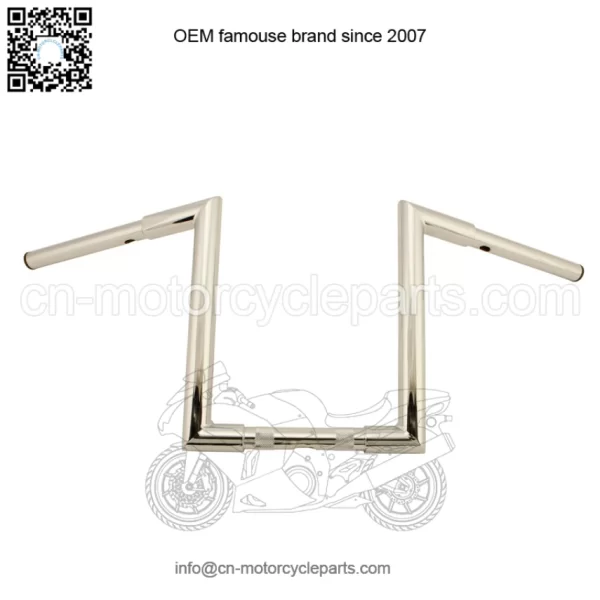 1.25" Knurl Handlebars 12" Rise Chrome Harddrive 21-356