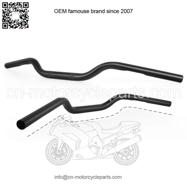 7/8" 22mm Rise Drag Handlebar Tracker Black For Yamaha FZ-07 FZ-09 FZ1 FZ8 FZ6R - Image 2