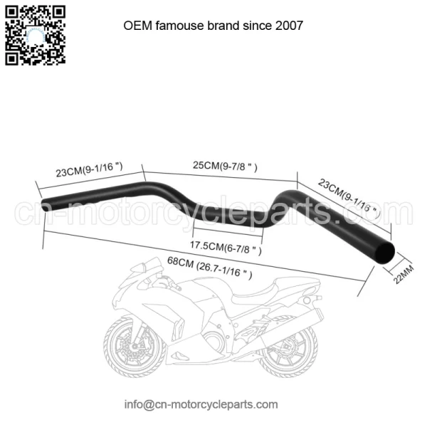 7/8" 22mm Drag Handlebar Tracker Black For Can Am Outlander 650 700 800 1000 - Image 3
