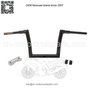 1-1/2" Touring Strip Handlebar 10" Rise Gloss Black 0601-5198