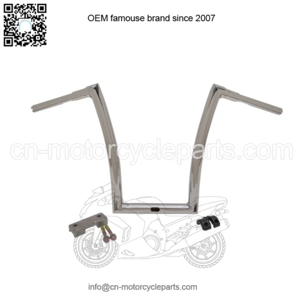 1-1/2" Touring Strip Handlebar 17" Rise Chrome 0601-5203