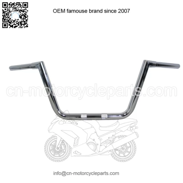 1 1/4" Big Twin Peaks Handlebars Chrome 10" Rise LA-7362-10