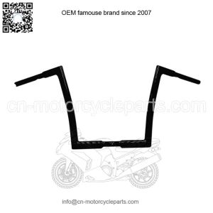 Inc. 1-1/4" EZ Install Flat Top Handlebar 12" Black 706012B
