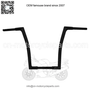 Inc. 1-1/4" EZ Install Flat Top Handlebar 16" Black 707016B