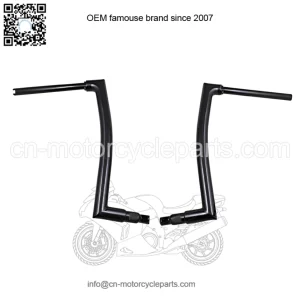 Inc. 1-1/2" EZ Install Flat Top Handlebar 16" Black 608016-B