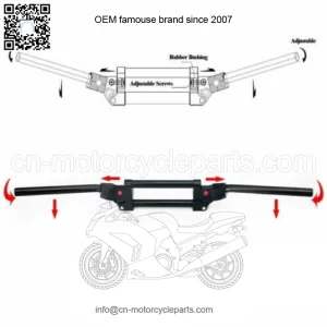 7/8" 22mm Adjustable Anti Vibration Handlebars For Yamaha Banshee YFZ350 YFZ450R
