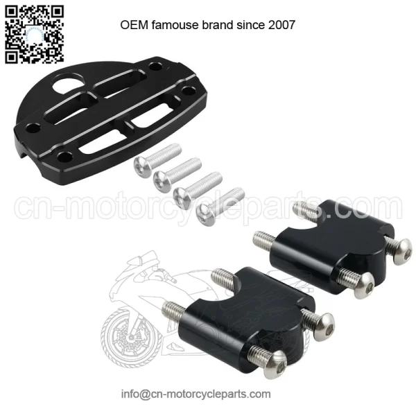 For Yamaha Raptor 700R Handlebar Clamp With Key Guard + Handlebar Riser Clamps