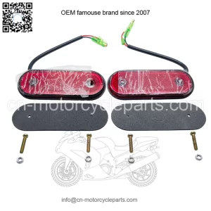 Red Side 20 LED Rear Tail Marker Lights Oval X2 12V 24V Neon Trailer Truck Lorry