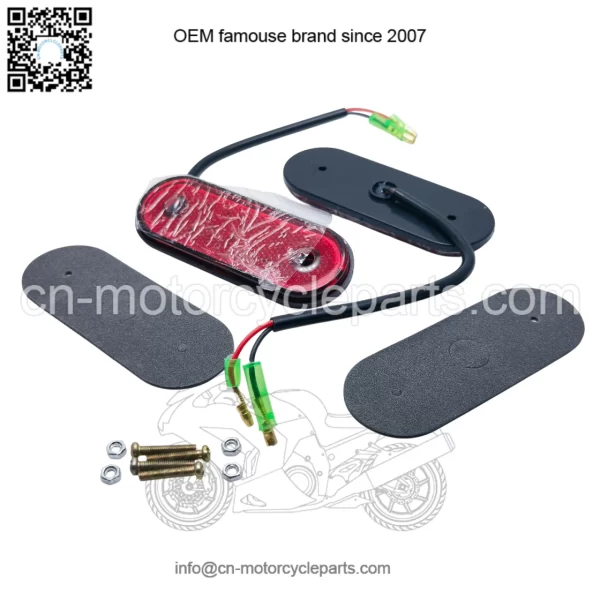 Red Side 20 LED Rear Tail Marker Lights Oval X2 12V 24V Neon Trailer Truck Lorry - Image 5
