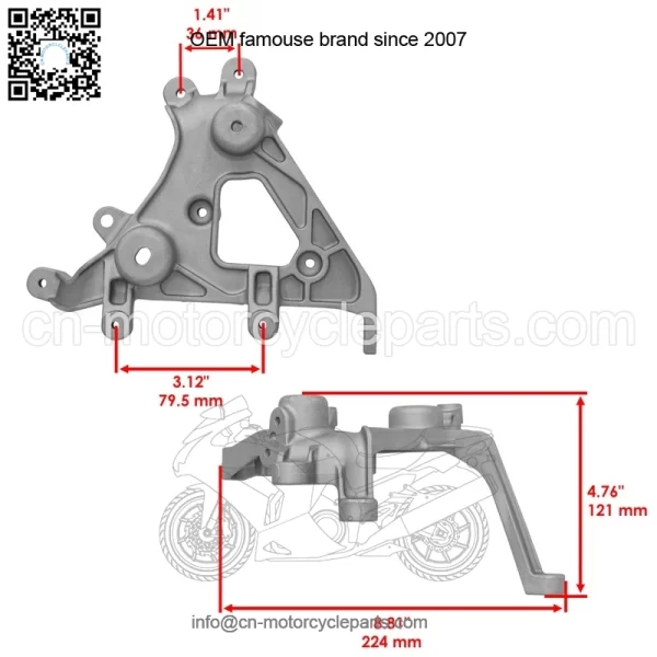 Front Fender Right Headlight & Bracket For Yamaha Raptor 700 YFM700 2006-2012 - Image 2