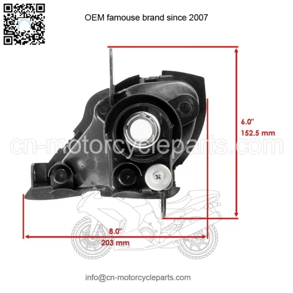 Front Fender Right Headlight & Bracket For Yamaha Raptor 700 YFM700 2006-2012 - Image 3