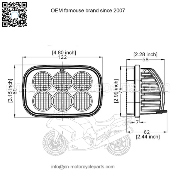 30W LED Work Light For Case Skid Steer Loader(s) 84306268, 84306271, 84306337 - Image 2