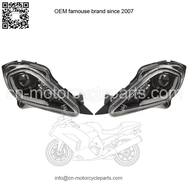 2PCS LED Headlights Head Lamps For Yamaha YFZ 450 Raptor 350 700 700R 2006-2023