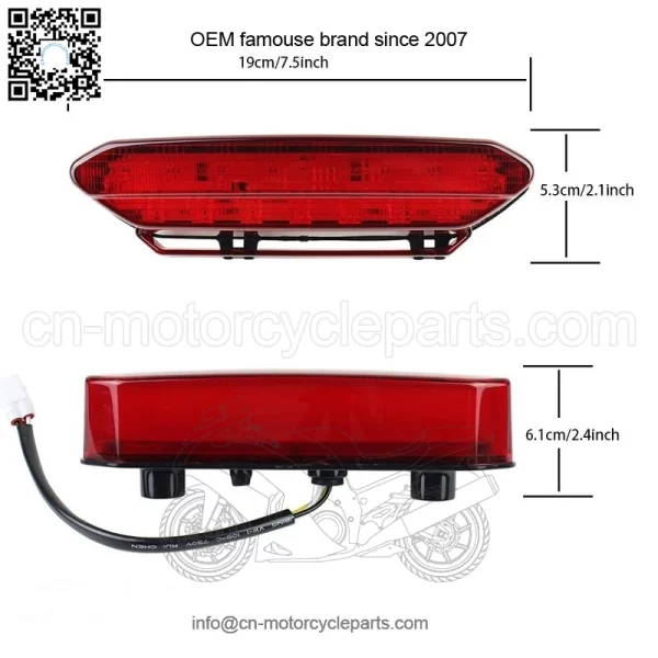 Brake Tail Light Braking Lamp for YAMAHA ATV YFZ450 YFZ450V YFZ450SE 2006-2009 - Image 2