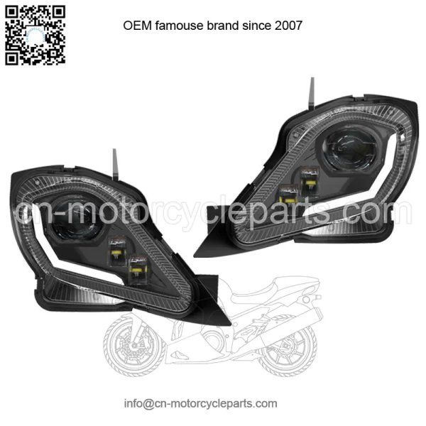 For YAMAHA YFZ 450 RAPTOR 250 350 700R LED Headlights Set Head Lamps Turn Signal - Image 3