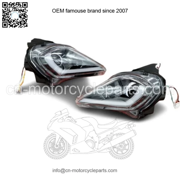 2 x LED Headlights Yamaha YFZ450R Raptor 700 700R YFZ450 WOLVERINE - Image 4