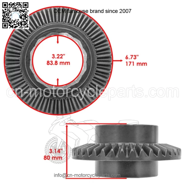 Front Differential Ring & Pinion For Polaris RZR RS1 18 3236626 3236354 - Image 2