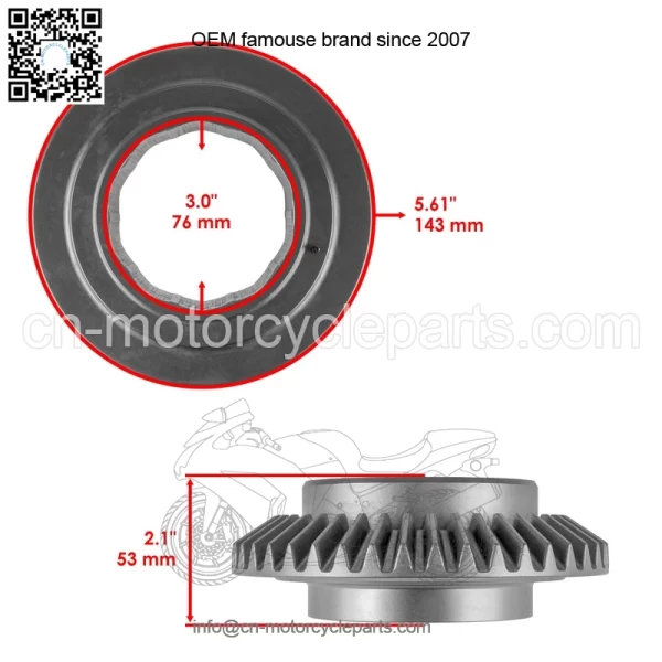 Polaris Scrambler 500 4X4 2010-2012 Front Differential Gear Pinion Kit - Image 3