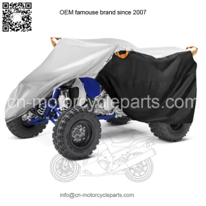 Quad Bike ATV Cover Waterproof Dust Protector Black+Silver For Yamaha YFZ 450 R