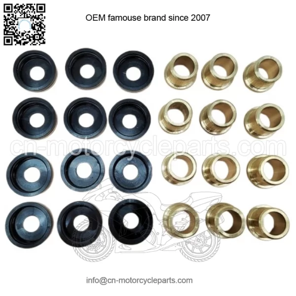 12PCS A-Arm Bushings & Dust Cover Caps Kit for Yamaha YFZ450 YFZ450R YFZ450X