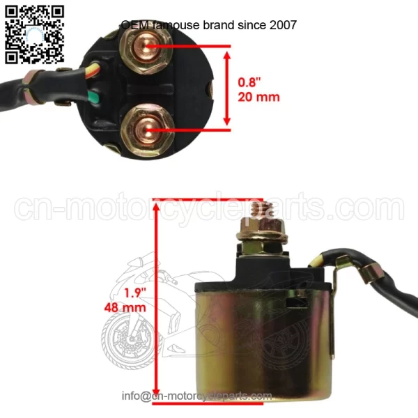 Starter Relay Solenoid For Honda Rancher 350 TRX350 2000-2006 35850-HF1-670 - Image 2