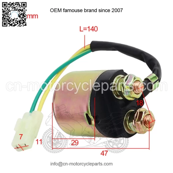 Starter Relay Solenoid for Honda TRX500 420 Fourtrax Foreman Rubicon 2001-2018 (For: More than one vehicle) - Image 2