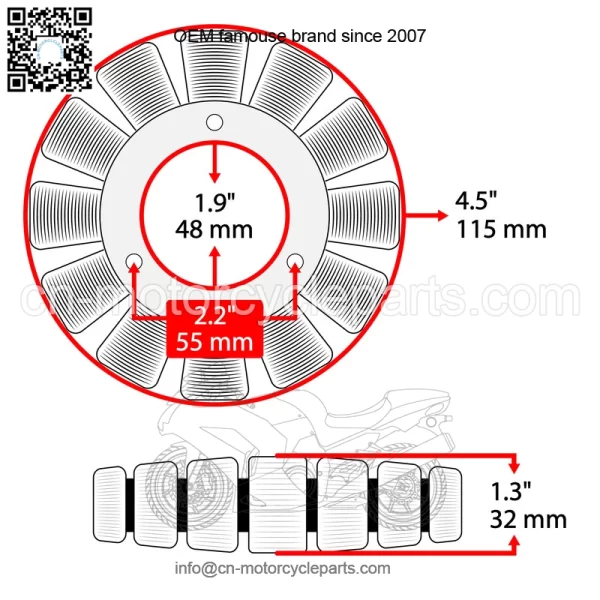 Polaris Scrambler 500 4X4 2003 / Sportsman X 2002 Stator - Image 2