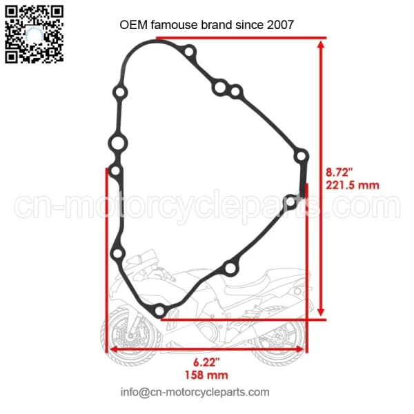 Left Crankcase Cover Gasket for Honda CRF450RWE CRF450X 2019-2025 - Image 3