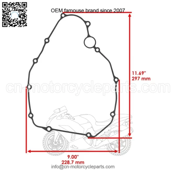 Right Crankcase Cover Gasket for Honda CRF450RX / CRF450X 2019-2025 - Image 3
