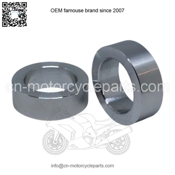 5/8" ID x 3/8" Long Aluminum Motorcycle Wheel Axle / Bolt Spacers -Pair