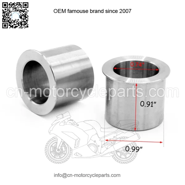 3/4" Sealed Wheel Bearing + Reducers 1" to 3/4" Axle Spacers For Harley Big Twin - Image 3