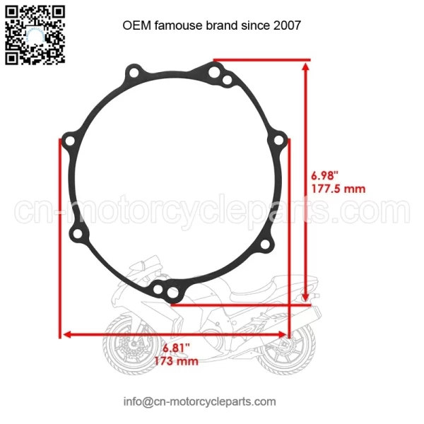 Clutch Cover Gasket For Yamaha WR250R 08-2020 / WR250X 2008-2011 3D7-15462-00-00 - Image 3