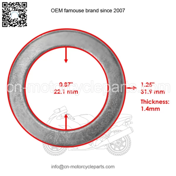819272016 709253 532171240 Steering Spindle Washer For Husqvarna For Poulan - Image 2