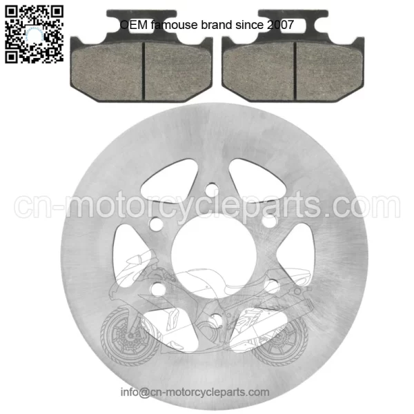 Rear Parking Brake Disc Rotor W/Pads for Yamaha Rhino 700 YXR700 4X4 2008-2013(For: Yamaha Rhino 700)