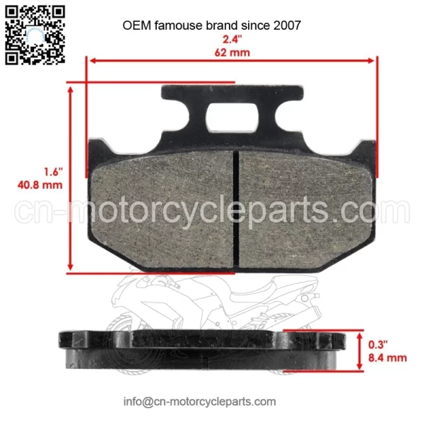Rear Parking Brake Disc Rotor W/Pads for Yamaha Rhino 700 YXR700 4X4 2008-2013(For: Yamaha Rhino 700) - Image 3