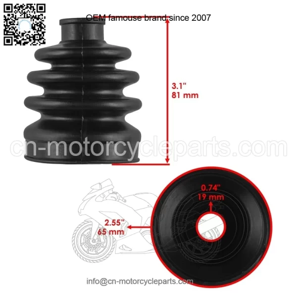 2 Front Inner Outer Axle CV Boot Kit For Honda TRX450ES TRX450S Foreman 98-01 - Image 2