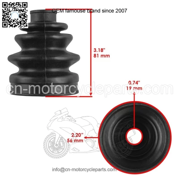 2 Front Inner Outer Axle CV Boot Kit For Honda TRX450ES TRX450S Foreman 98-01 - Image 3