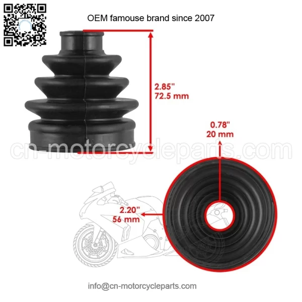 Front Axle Inner & Outer CV Boot Kit For Yamaha Kodiak 450 YFM450 EPS 2022-2025 - Image 2